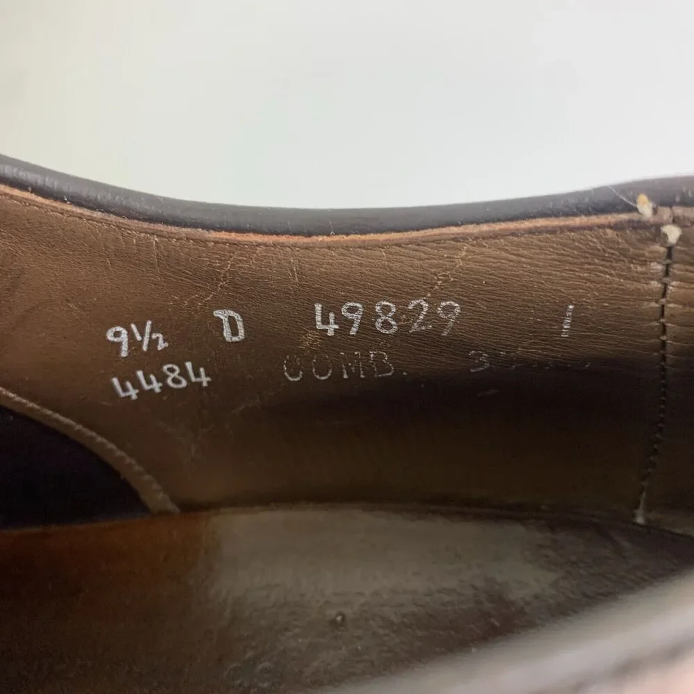 Allen Edmonds Ostendo Leather Wingtip Oxfords Brown Vibram Brogue Men Size 9.5 D